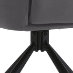 Modern Upholstered Swivel Armchair with Black Legs