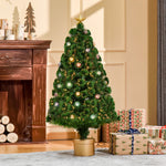 3/4/5ft Prelit Christmas Tree Fiber Optic Home | 4ft | Green