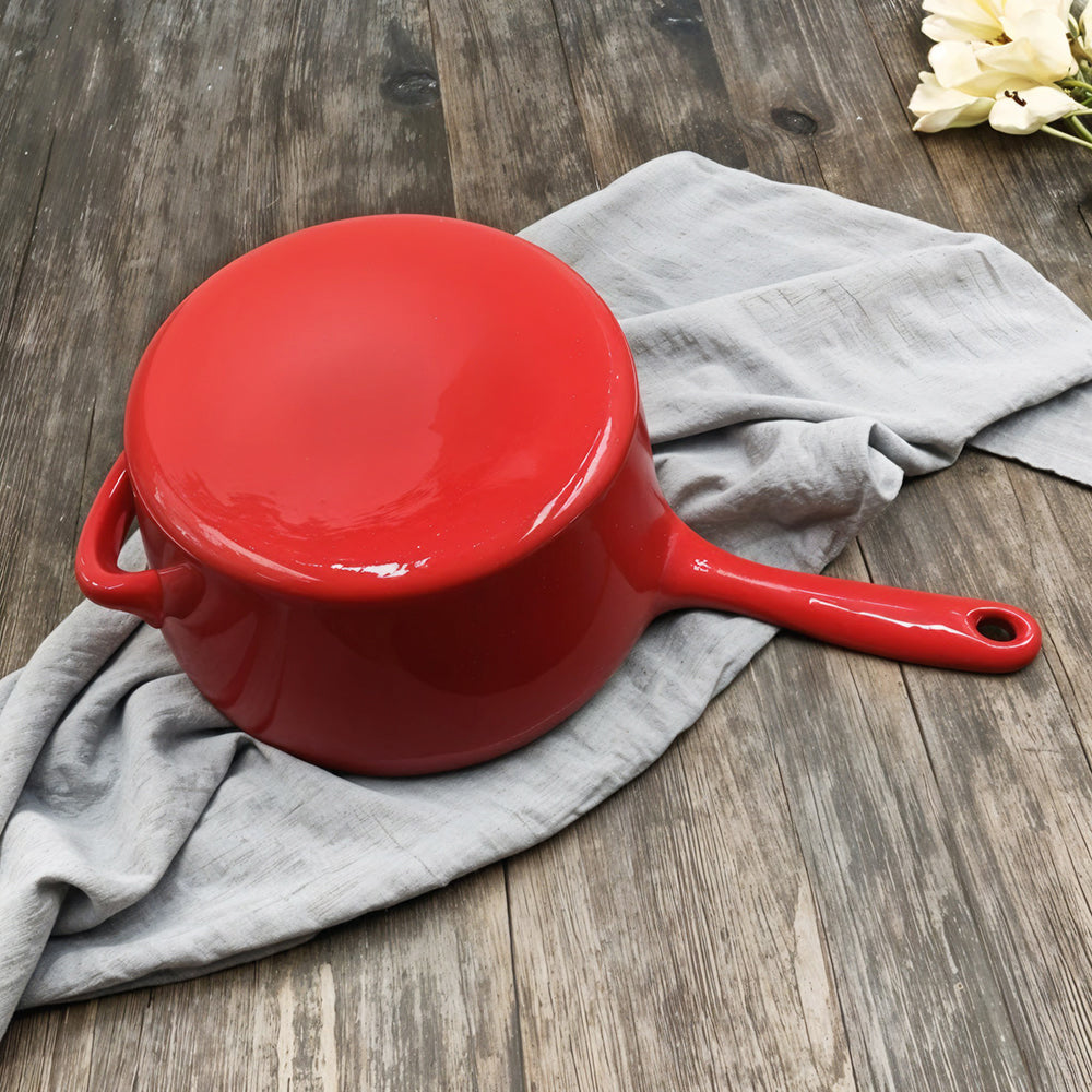 2l Enameled Cast Iron Saucepan With Lid