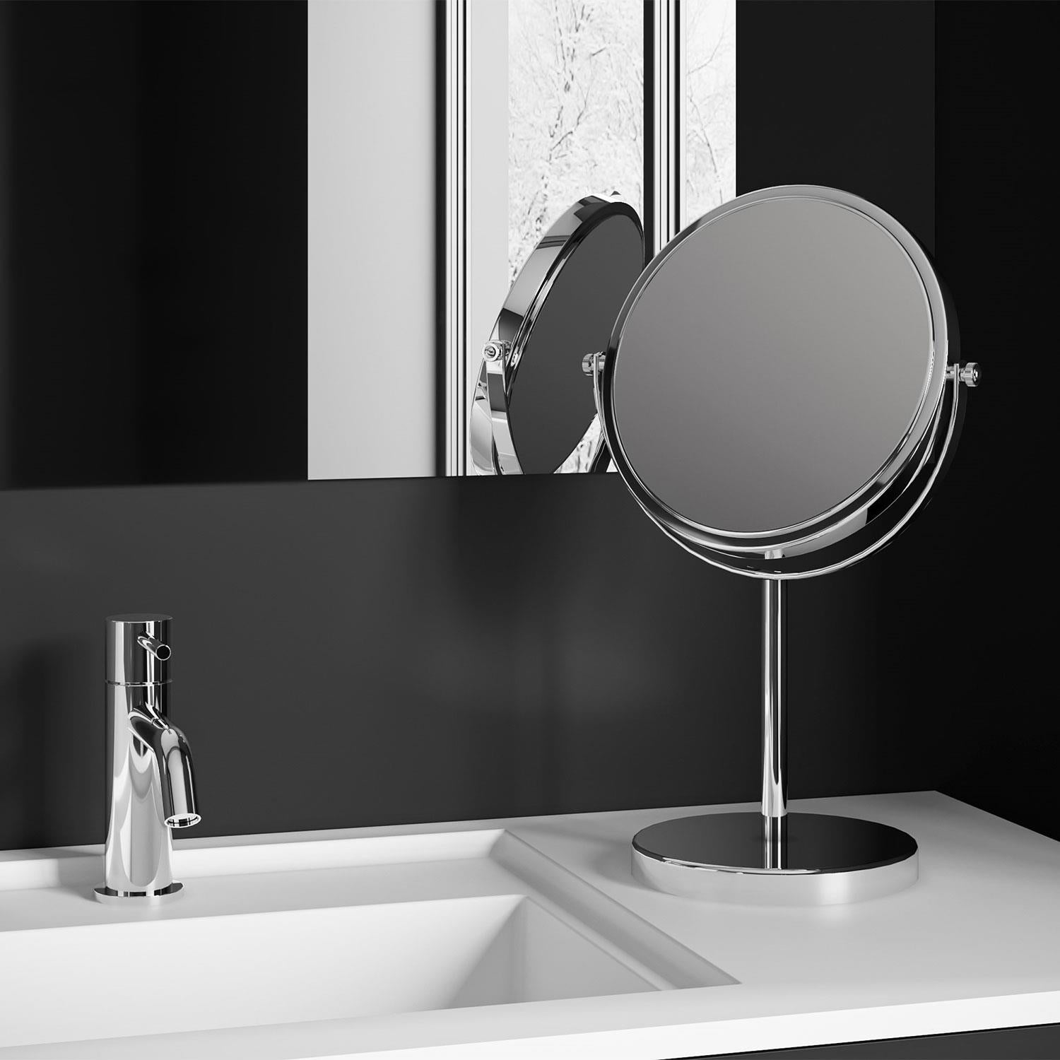 Magnifying Mirror Freestanding X1/x5 Swivel Chrome Architect Collection