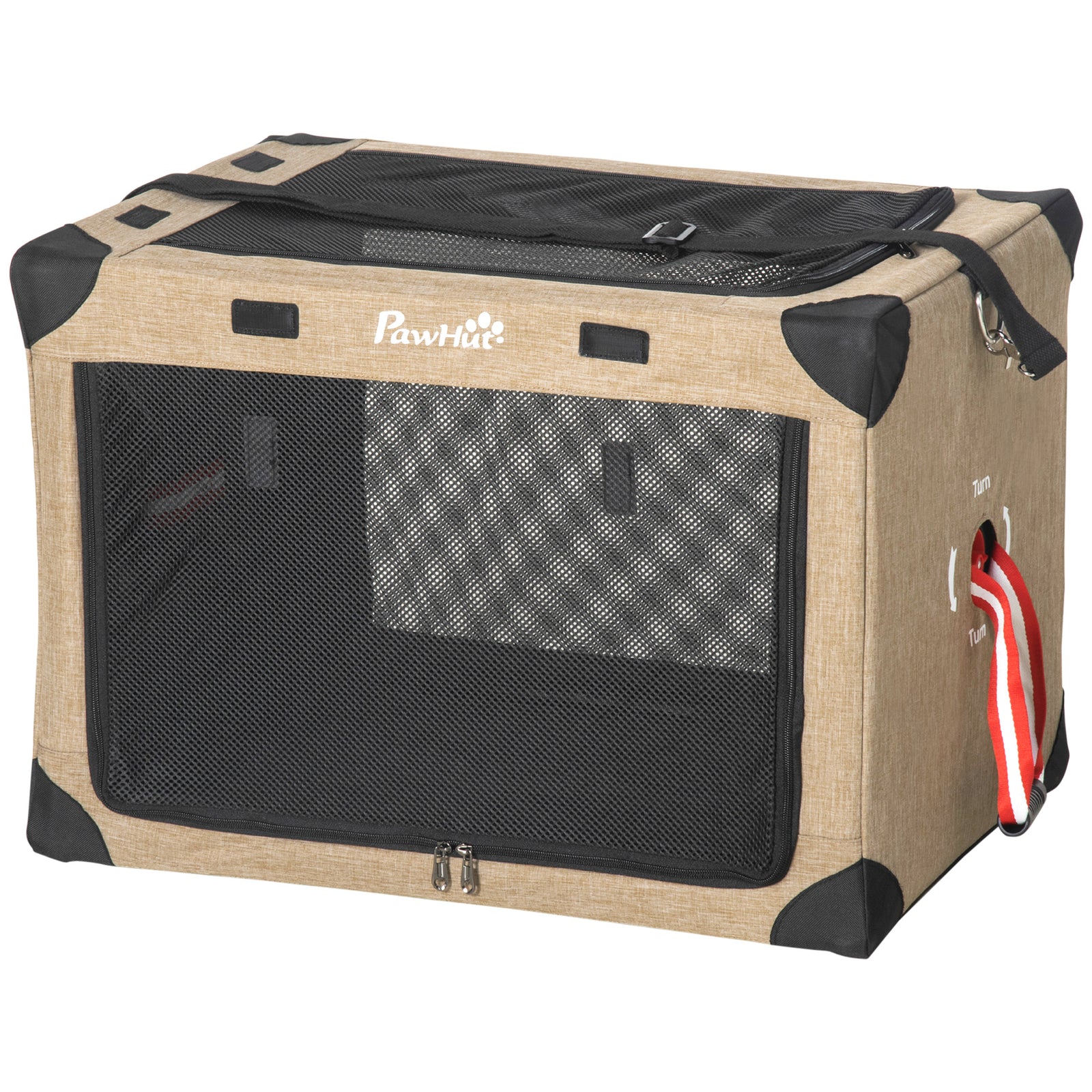 Collapsible Dog Crate Foldable Pet Carrier For Cats Small Dog 65x45x45cm