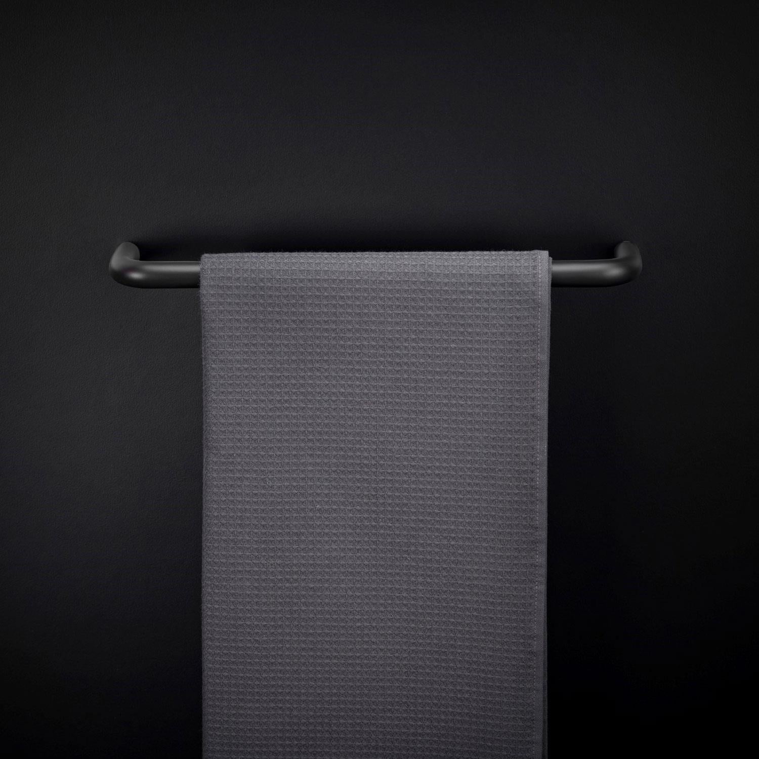 Towel Rail, Black Matt, Wall-mounted, Collection Bwc | 40cm | Matte Black