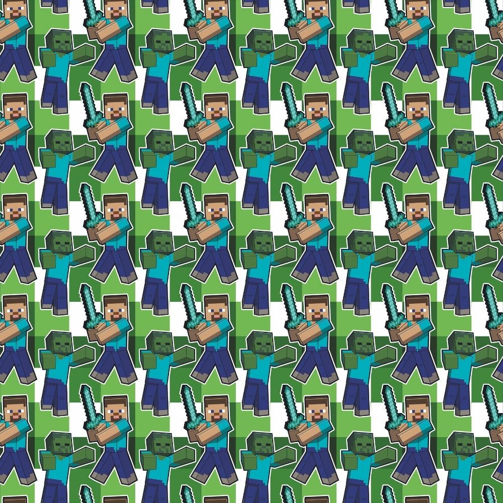 Minecraft Gift Wrap Roll 2m Official Product