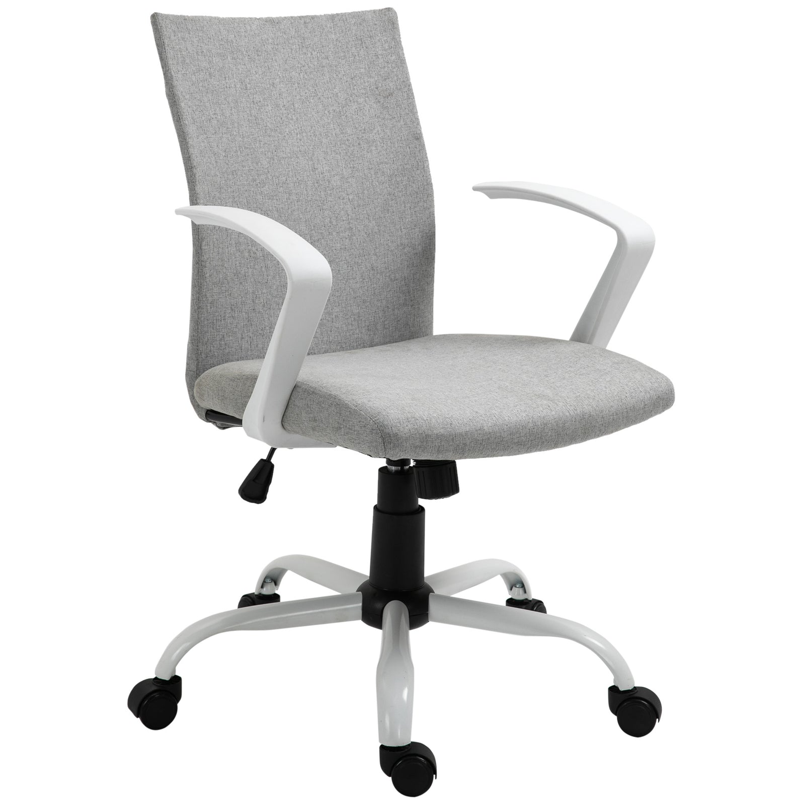 Linen Swivel Office Chair Task | Dove Gray