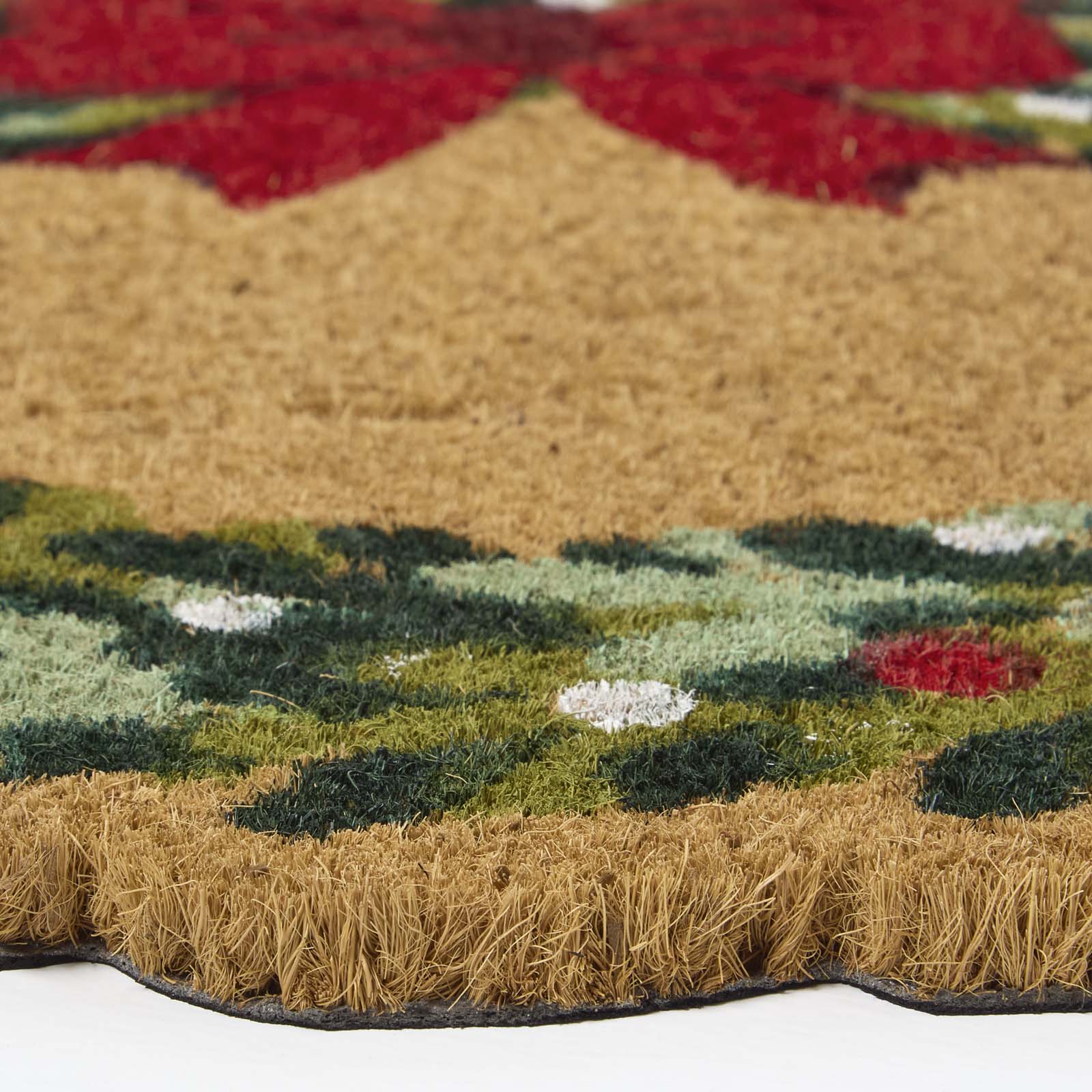 Coir Doormat Christmas Wreath, 50 X 50 Cm