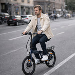 Virum Auto 2026 Folding E-bike, Automatic 3-speed, Belt Drive | One Size | Blue