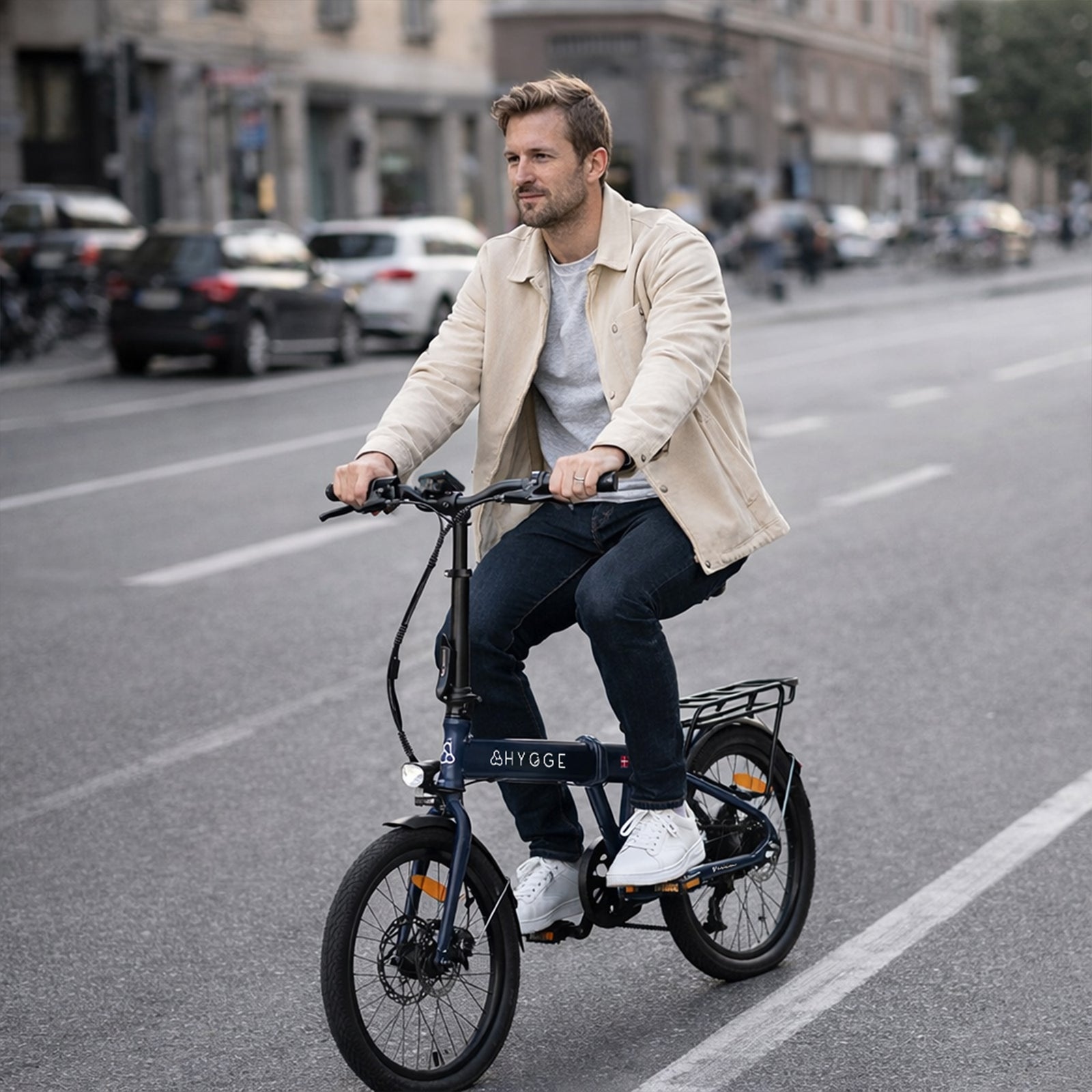 Virum Auto 2026 Folding E-bike, Automatic 3-speed, Belt Drive | One Size | Blue
