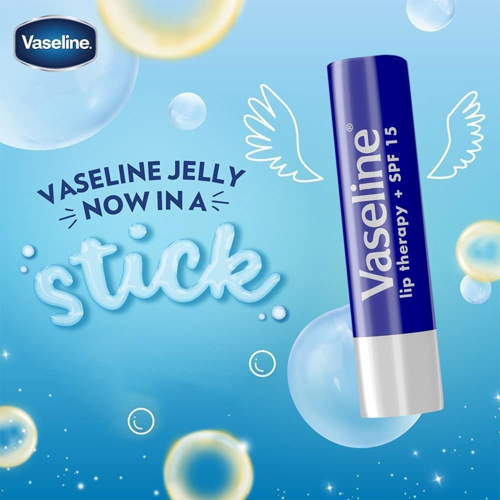 Vaseline Lip Therapy Balm Sticks, Original 4gm Hydrating Lip Care Balm