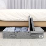 Under Bed Fabric Clothes Organizer With Lid Foldable Storage Box For Blankets