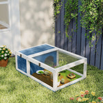Tortoise House With Mesh Roof, Small Pet Reptile Wooden House | Blue