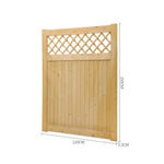 120cm W×90/120/150/180cm H Diamond-pattern Outdoor Garden Wooden Gate With Installation Hardware | 150cm