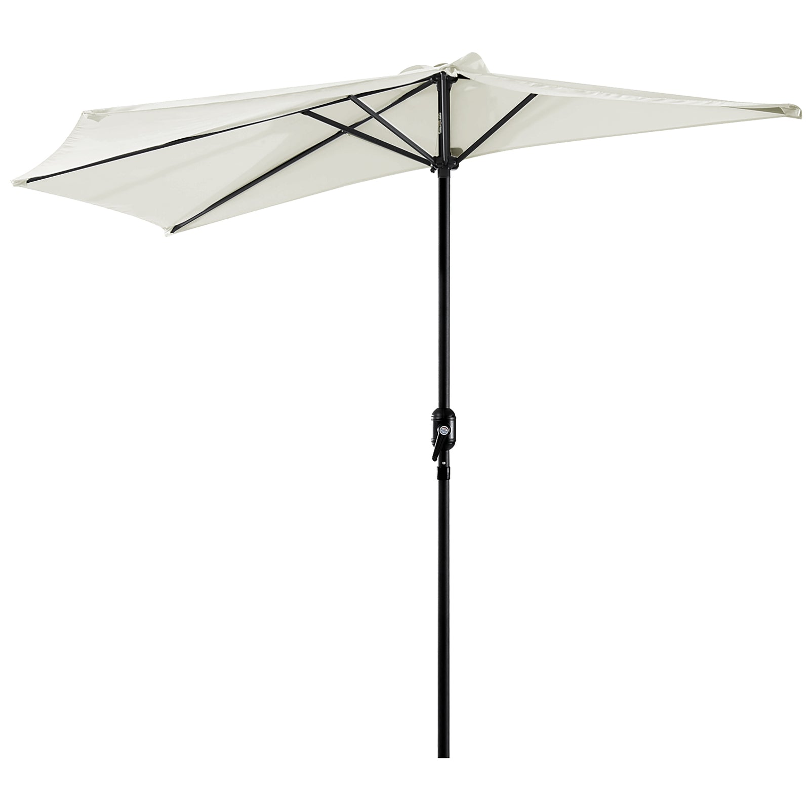 2.7m Half Round Parasol Balcony Shade | Cream