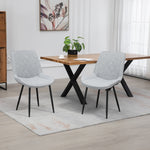 Set Of 2 Bovino Fabric Dining Chairs