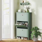 3 Drawer Shoe Cabinet For Hallway | Green