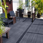 Cosmpolitan Eco Interlocking 30x30cm Decking Tiles | Set of 10 | Cool Grey