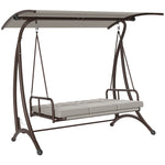 3 Seater Garden Swing Seat Bed With Adjustable Canopy