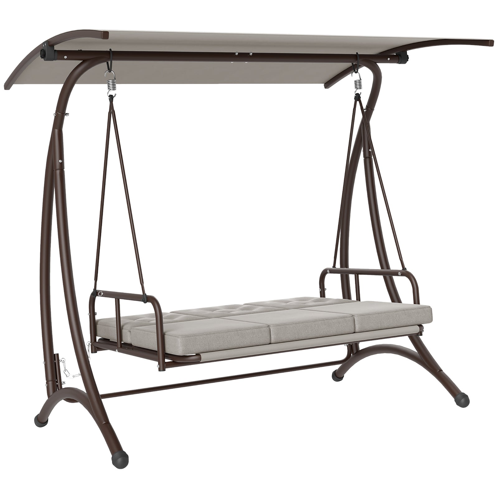 3 Seater Garden Swing Seat Bed With Adjustable Canopy