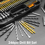 Drill Bit Multi Tool Set 246pc Multi-purpose Screwdriver Bits & Carry Case
