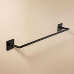 Towel Rail, 30cm, Self-adhesive, Black, Anti-corrosion, Stick Collection