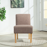Selina Fabric Armless Accent Chair | Dark Brown