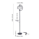 Industrial Metal 1-light Gu10 Floor Lamp With Tray