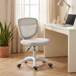 Armless Office Chair With Mesh Back | Grey