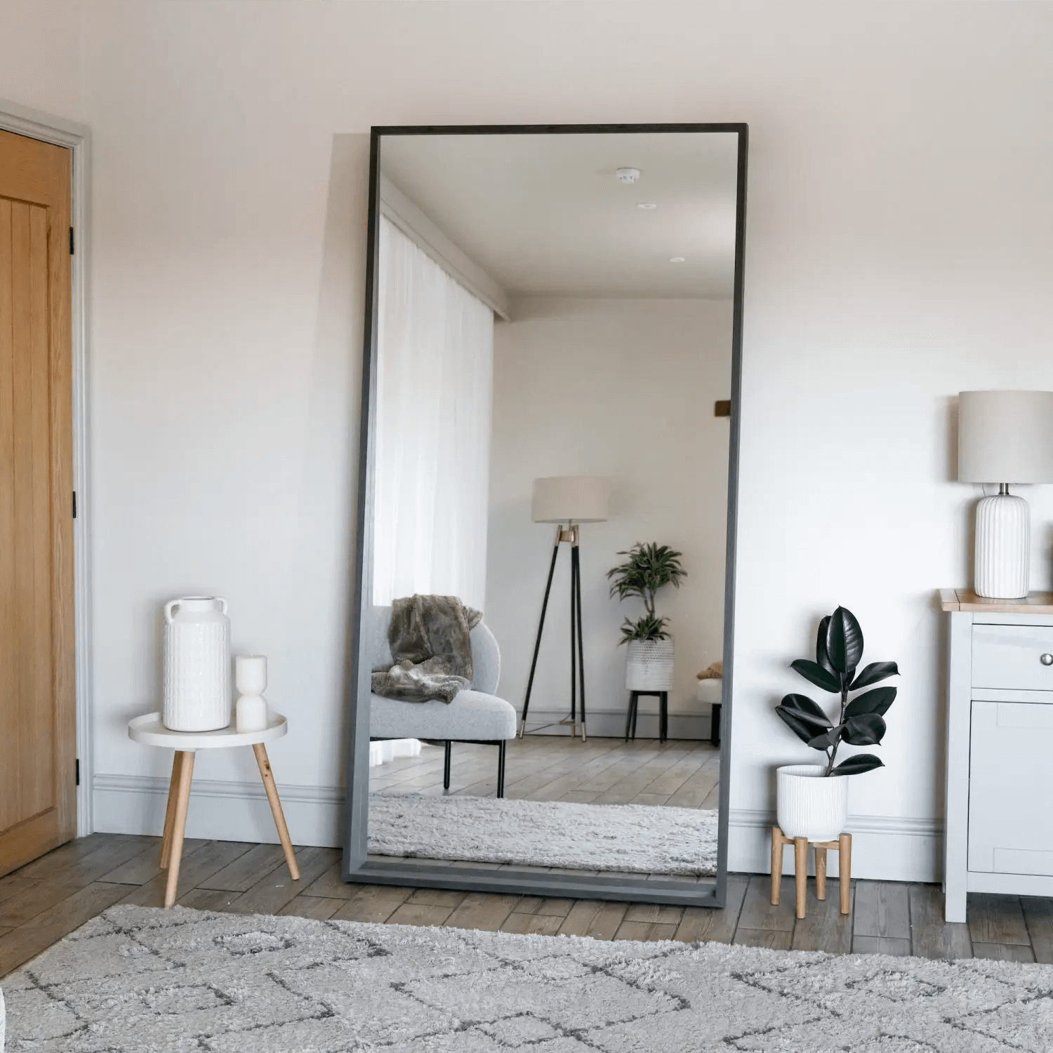 Hanaka - Rectangle Mirror | 200cm x 100cm | Black Oak
