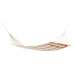 Double Cotton Hammock Camping Stripe Hanging Bed With Pillow