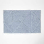 Tufted Geometric Design Bath Mat | 50 x 80cm | Light Blue