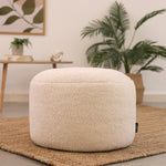 Iggy Borg Fleece Bean Bag Pouffe | White
