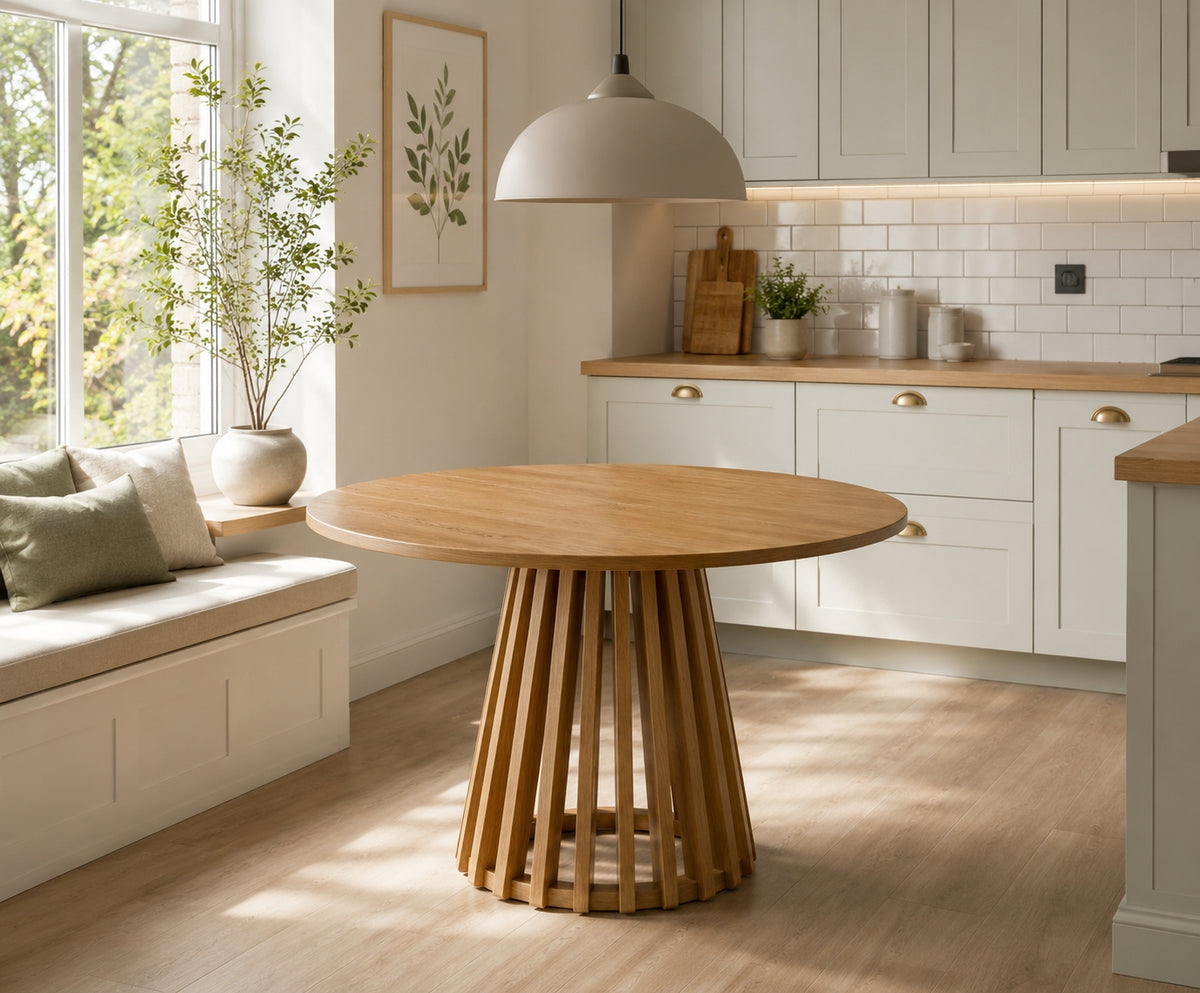 Indoor & Outdoor Living Kayci Dining Table - Oak Effect