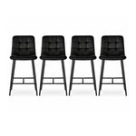 Indoor & Outdoor Living Erica Plush Velvet Comfort Bar Stools