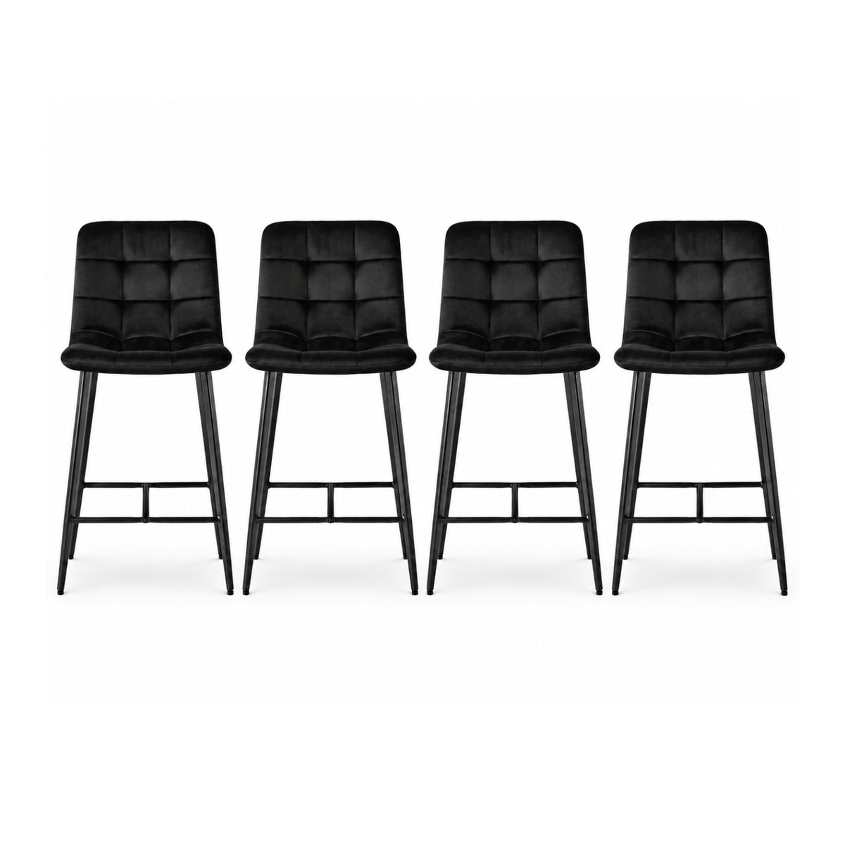 Indoor & Outdoor Living Erica Plush Velvet Comfort Bar Stools