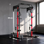 SPORTNOW Power Cage Power Rack With Cable Pulley System