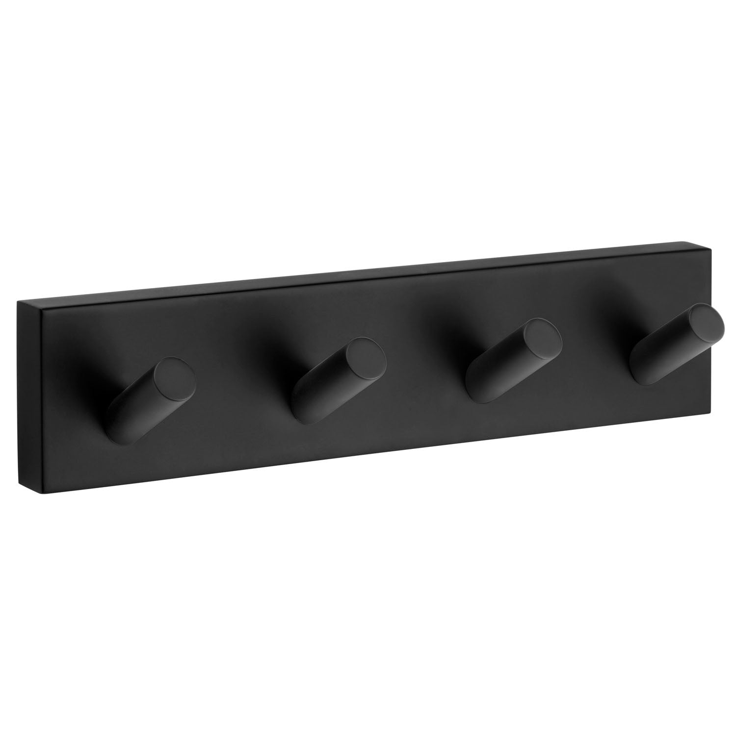 Towel Hooks Wall Mounted Storage Non-rust Brass Core | Quadruple | Black