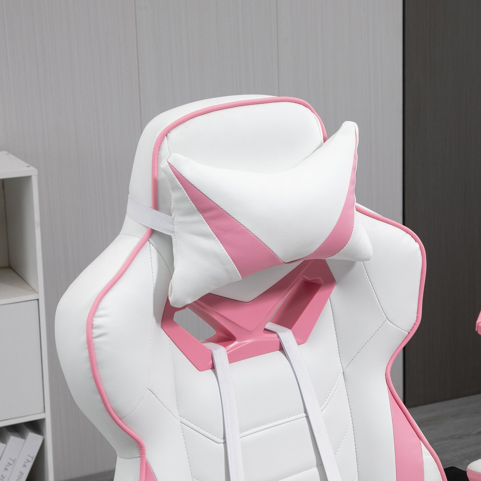 Gaming Chair Reclining W/ Footrest | Pink