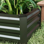 Set Of 2 Galvanized Raised Garden Bed Grey