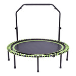 48in Bungee Cords Foldable Round Trampoline With Adjustable U-handle Bar | Green