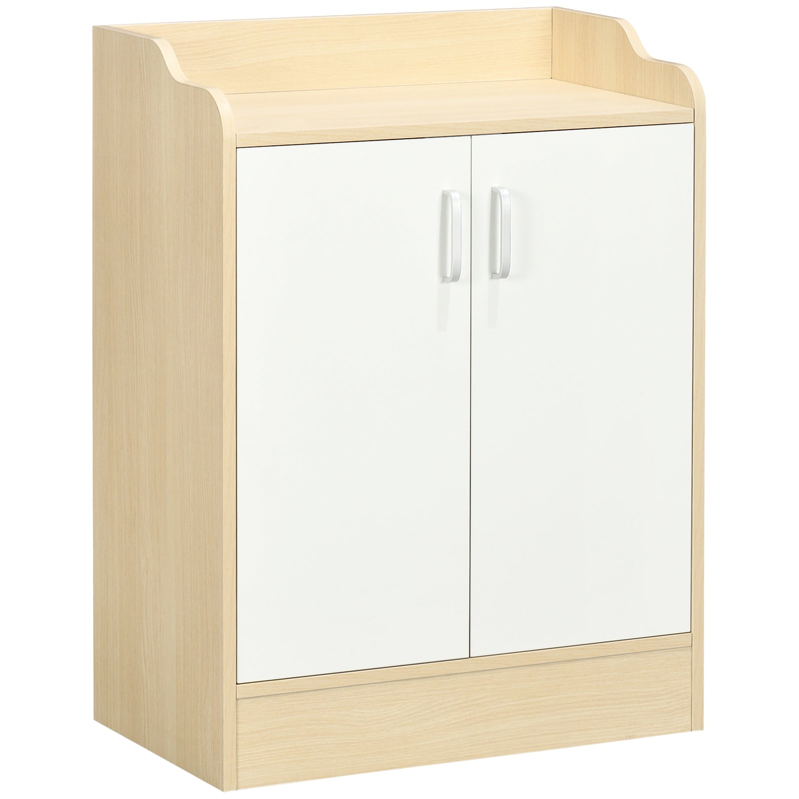 Shoe Cabinet W/ 3 Shelves For 9 Pairs Of Shoes Space Saving