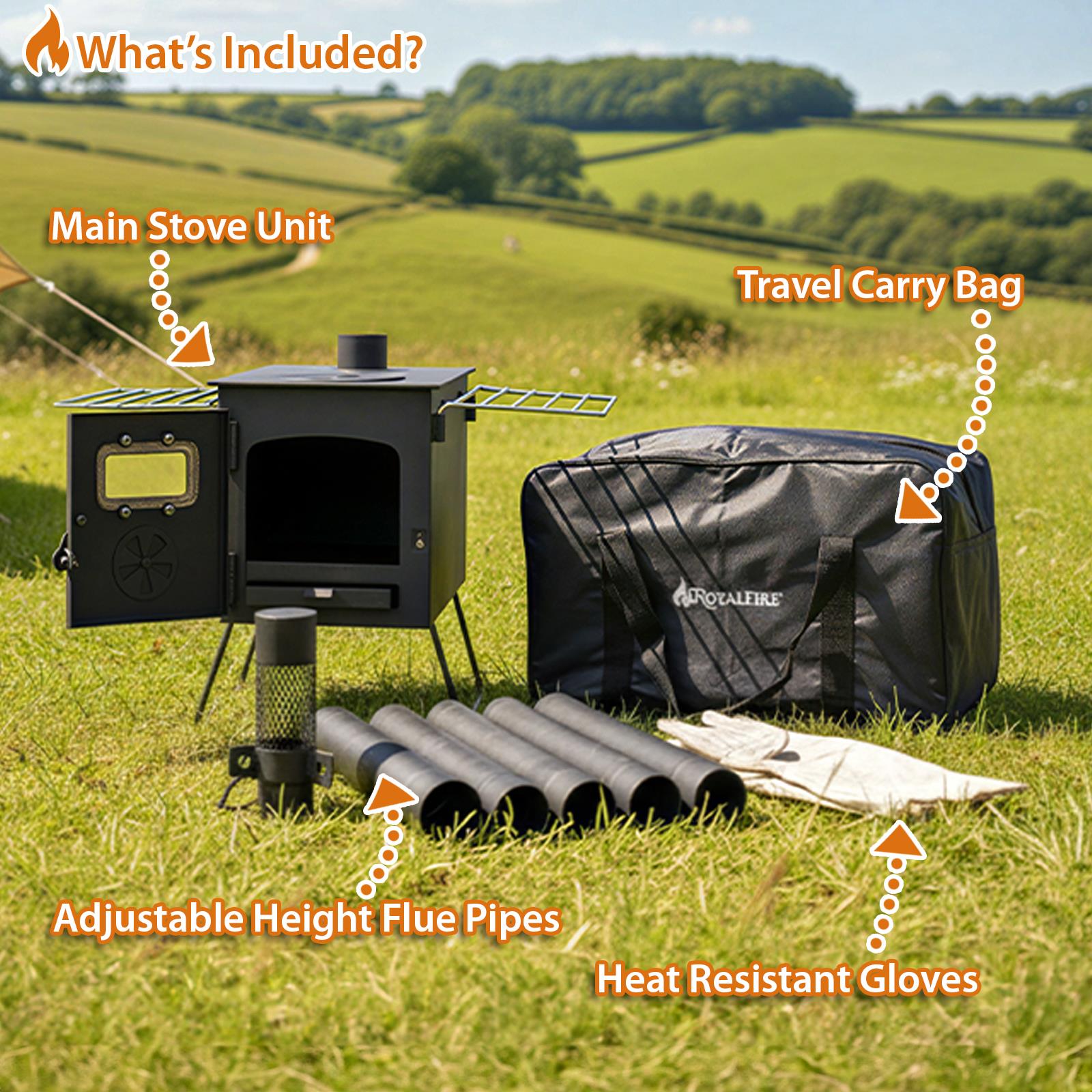 Pandora Portable Firebox Tent Stove | Charcoal