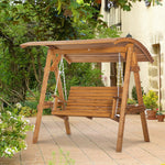 2 Seater Garden Swing Chair Canopy Swing Bench W/ Shade