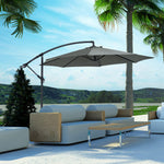 3m Garden Parasol W/ Crank & Base