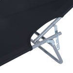 Reclining Sun Lounger Folding Recliner Garden Chair | Set-of-1 | Black
