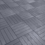 Cosmpolitan Eco Interlocking 30x30cm Decking Tiles | Set of 10 | Cool Grey