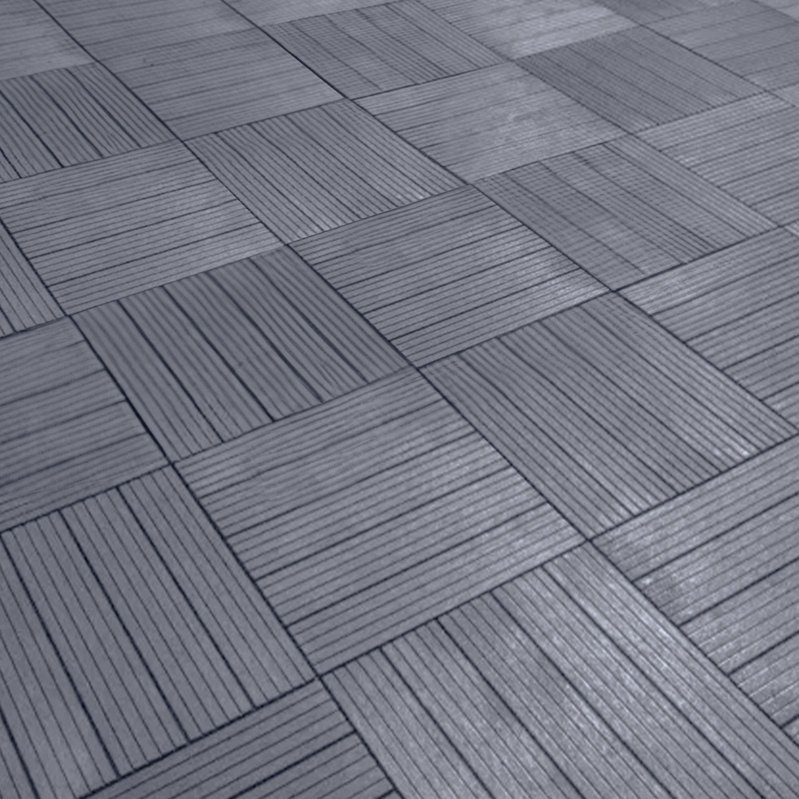 Cosmpolitan Eco Interlocking 30x30cm Decking Tiles | Set of 10 | Cool Grey
