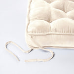 Faux Suede Dining Chair Booster Cushion | 40cm x 40cm | Cream