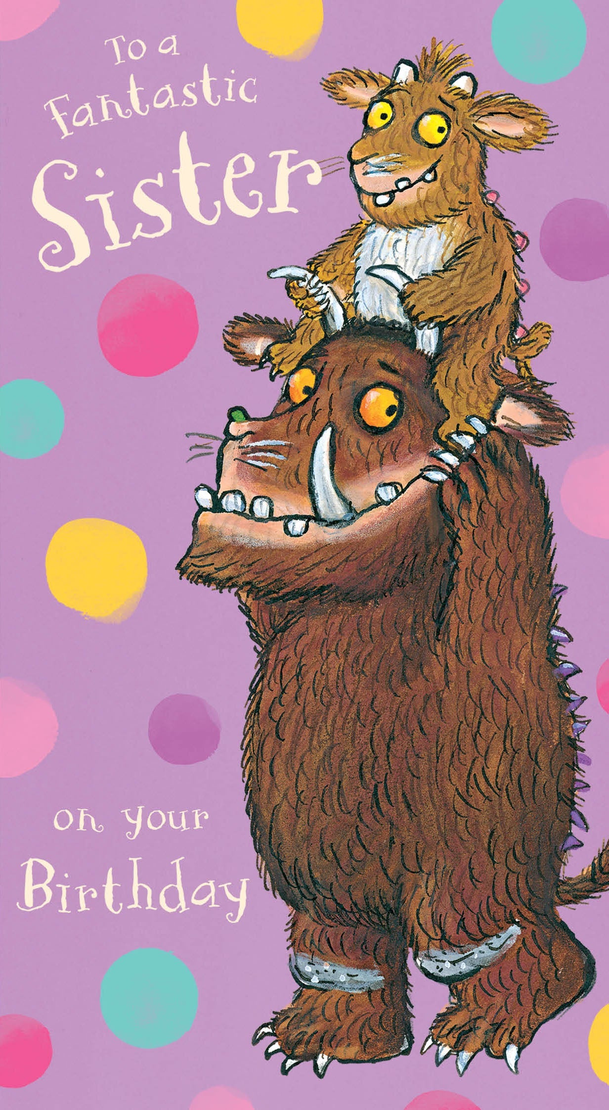 The Gruffalo Fantastic Sister' Birthday Card Official Product