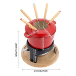 Breeins 2l Cast Iron Fondue Pot Set