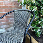 Stylish Grey Rattan Bistro Set For Two - Perfect For Gardens And Patios | Gray