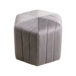Breeins Hexagon Velvet Upholstered Footstool